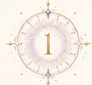 Symbolic numerology illustration for number 1