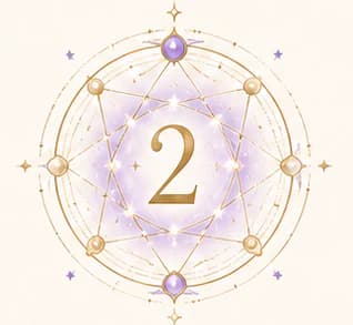 Symbolic numerology illustration for number 2