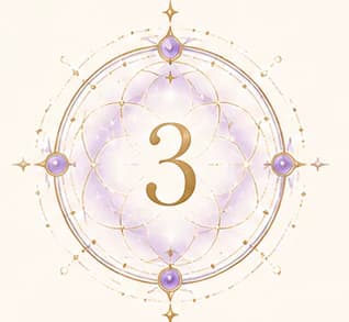 Symbolic numerology illustration for number 3
