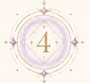 Symbolic numerology illustration for number 4