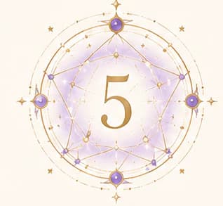 Symbolic numerology illustration for number 5