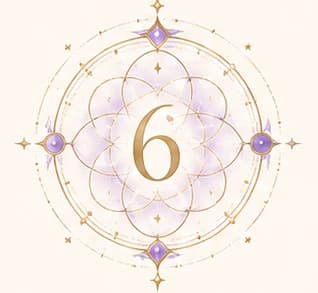 Symbolic numerology illustration for number 6
