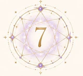 Symbolic numerology illustration for number 7