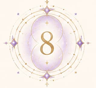 Symbolic numerology illustration for number 8